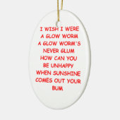 Glühenwurm Keramikornament (Links)