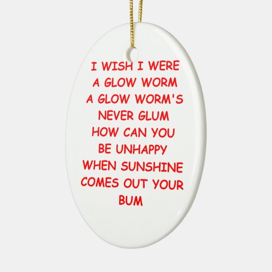 Glühenwurm Keramikornament (Links)