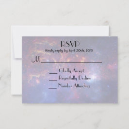 Glühgalaxie im Weltraum-UAWG RSVP Karte