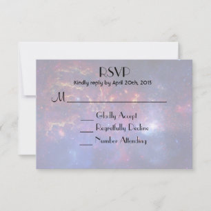 Glühgalaxie im Weltraum-UAWG RSVP Karte