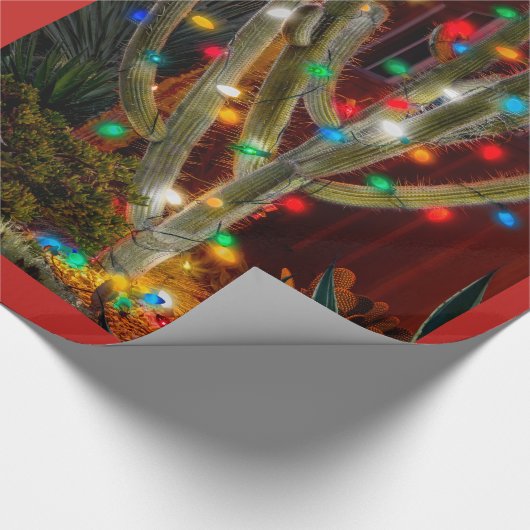 Glühkaktus Geschenkpapier (Ecke)