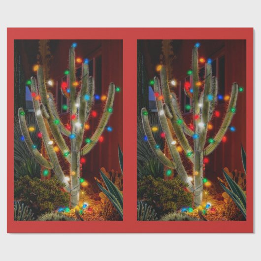 Glühkaktus Geschenkpapier (Flach)
