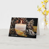 Glühkerze in Kiefernzapfen Karte (Gelbe Blume)