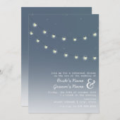 Glühlampe-Abends-Hochzeits-Proben-Abendessen Einladung (Vorne/Hinten)