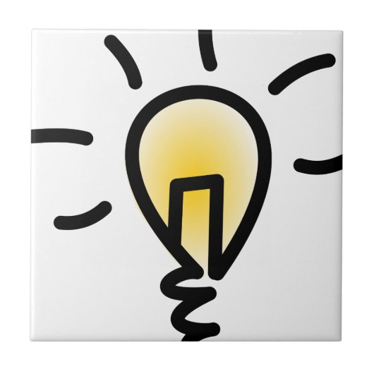 Glühlampe Fliese (Vorderseite)