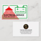 Glühlampe für grüne elektrische Batterie Visitenkarte (Vorne/Hinten)