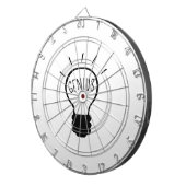 Glühlampe in Schwarzweiss Dartscheibe (Vorderseite rechts)