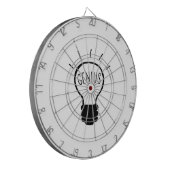 Glühlampe in Schwarzweiss Dartscheibe (Vorderseite Links)