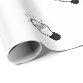 Glühlampe in Schwarzweiss Geschenkpapier (Rolleneckpunkt)
