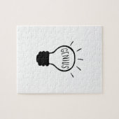 Glühlampe in Schwarzweiss Puzzle (Horizontal)