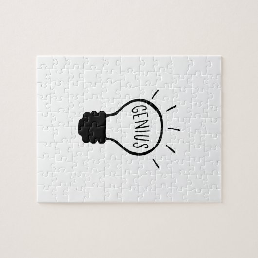 Glühlampe in Schwarzweiss Puzzle (Horizontal)