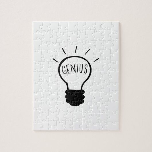 Glühlampe in Schwarzweiss Puzzle (Vertikal)