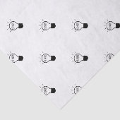 Glühlampe in Schwarzweiss Seidenpapier (Ausschnitt)