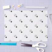 Glühlampe in Schwarzweiss Seidenpapier (Handwerk)