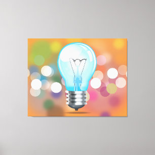 Glühlampe Leinwanddruck