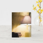 Glühlampe mit alten Büchern Impressionismus Karte (Gelbe Blume)