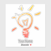 Glühlampe Retrolampe intelligenter Elektriker Aufkleber (Blatt)