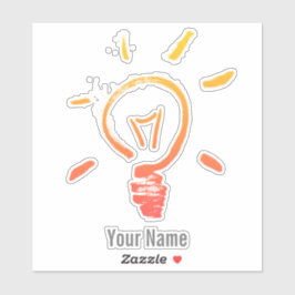 Glühlampe Retrolampe intelligenter Elektriker Aufkleber