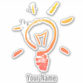 Glühlampe Retrolampe intelligenter Elektriker Aufkleber (Vorderseite)