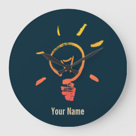 Glühlampe Retrolampe intelligenter Elektriker Große Wanduhr