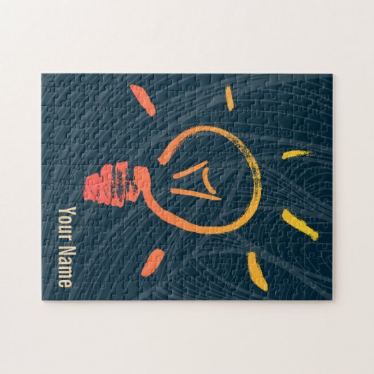 Glühlampe Retrolampe intelligenter Elektriker Puzzle (Horizontal)