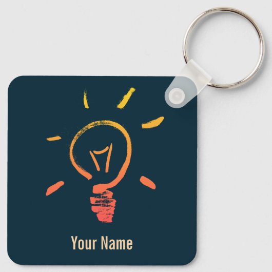 Glühlampe Retrolampe intelligenter Elektriker Schlüsselanhänger (Rückseite)