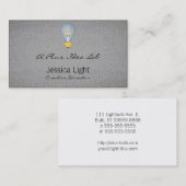 Glühlampe Visitenkarte (Vorne/Hinten)