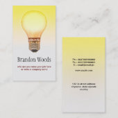 Glühlampe-Visitenkarte Visitenkarte (Vorne/Hinten)