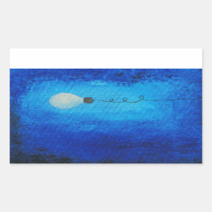 Glühlampeaufkleber Rechteckiger Aufkleber