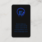 Glühlampeblau der Services des Elektrikers Visitenkarte (Rückseite)