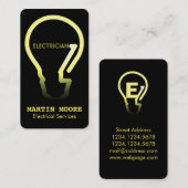 Glühlampegelb der Services des Elektrikers Visitenkarte (Vorne/Hinten)