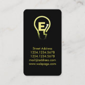 Glühlampegelb der Services des Elektrikers Visitenkarte (Rückseite)