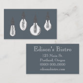 Glühlampen Edison Visitenkarte (Vorne/Hinten)