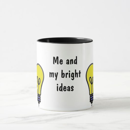 Glühlampen-Ideen-Entwurf Tasse (Zentrum)