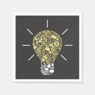 Glühlampen-Ideen-Papierservietten Serviette