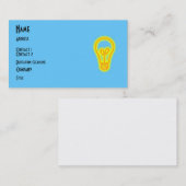 Glühlampen-Visitenkarte Visitenkarte (Vorne/Hinten)