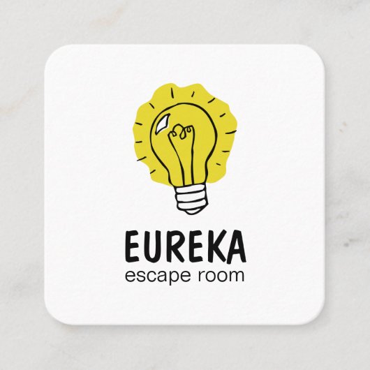 Glühlampenidee Quadratische Visitenkarte (Vorderseite)