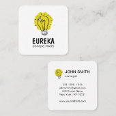 Glühlampenidee Quadratische Visitenkarte (Vorne/Hinten)