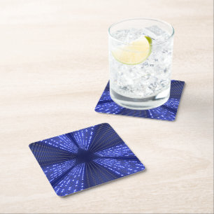 Glühlicht Rechteckiger Pappuntersetzer