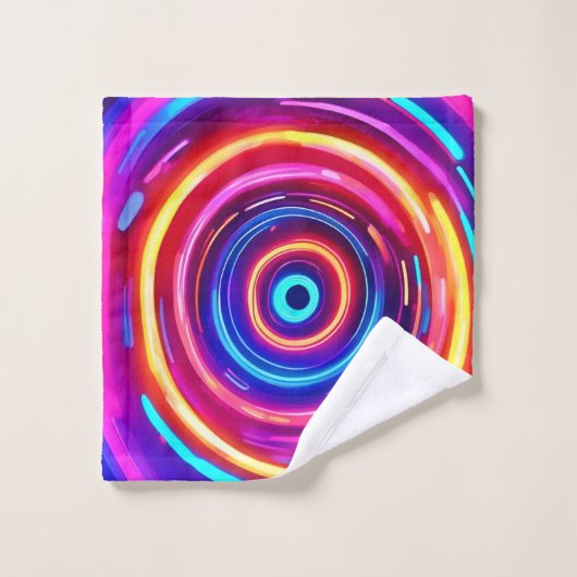 GlühLicht Vortex Badhandtuch Set (Waschlappen)