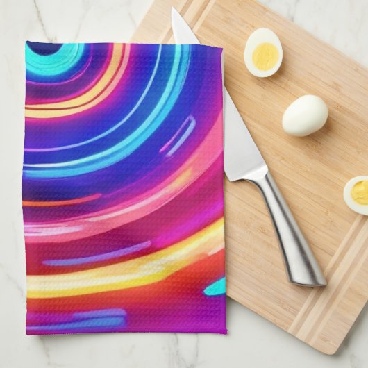 GlühLicht Vortex Geschirrtuch (Viertel Falte)