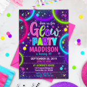GlühNeon Party Einladung im Dunkeln glühen