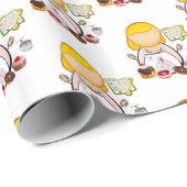 Glühpapier, Bäckerei Geschenkpapier (Rolleneckpunkt)