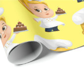 Glühpapier, Bäckerei Geschenkpapier (Rolleneckpunkt)