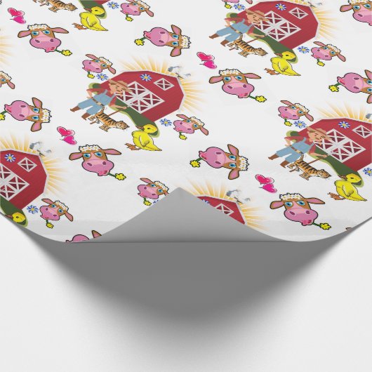 Glühpapier, Bauer Bauernkühe Geschenkpapier (Ecke)