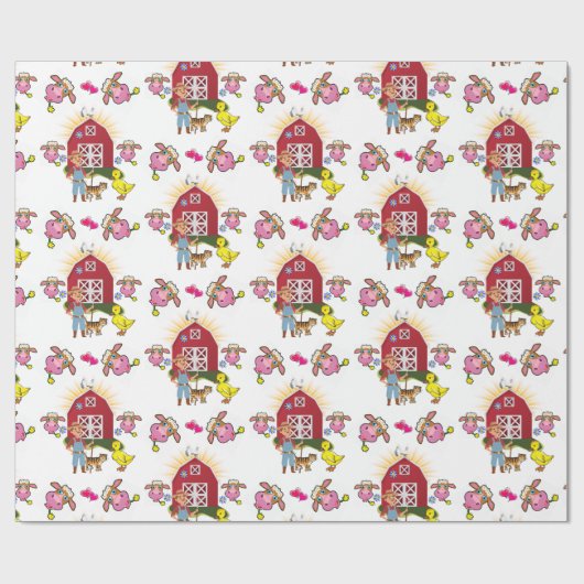 Glühpapier, Bauer Bauernkühe Geschenkpapier (Flach)