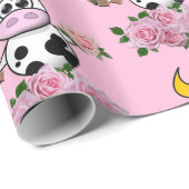 Glühpapier, Kuhrosa Rosenschokolade Geschenkpapier (Rolleneckpunkt)