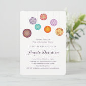 Glühpapier-Lampen Birthday Plum Einladung (Stehend Vorderseite)