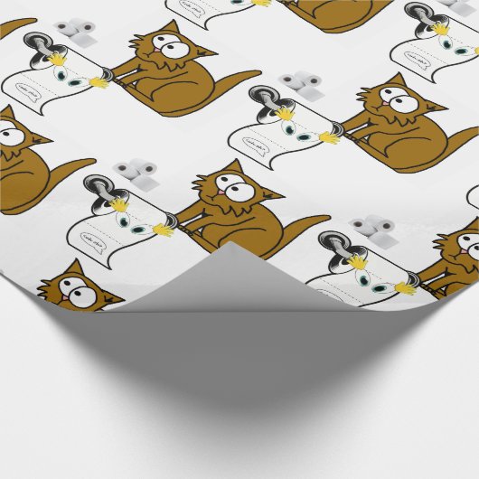 Glühpapier, Toilettenpapier Geschenkpapier (Ecke)