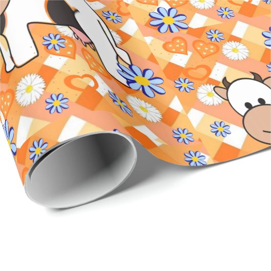 Glühpapier, Zickzack Kuh Geschenkpapier (Rolleneckpunkt)